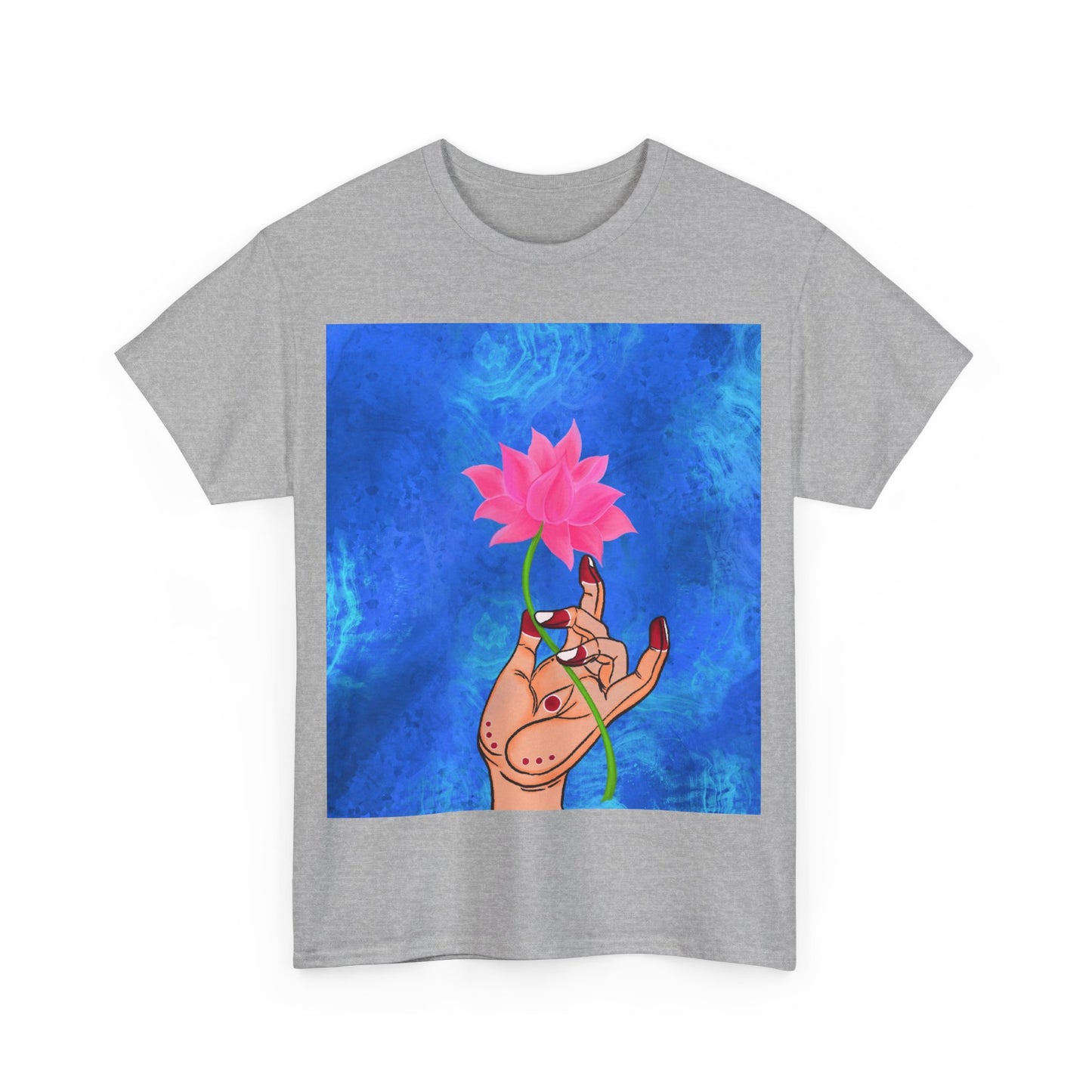 Lotus HandDrawn Unisex Heavy Cotton Tee