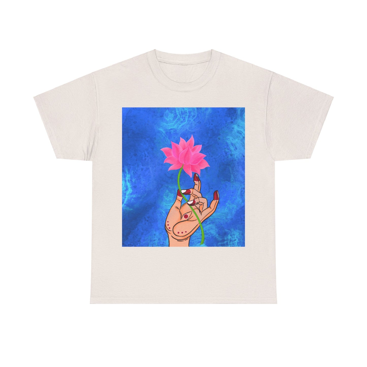 Lotus HandDrawn Unisex Heavy Cotton Tee