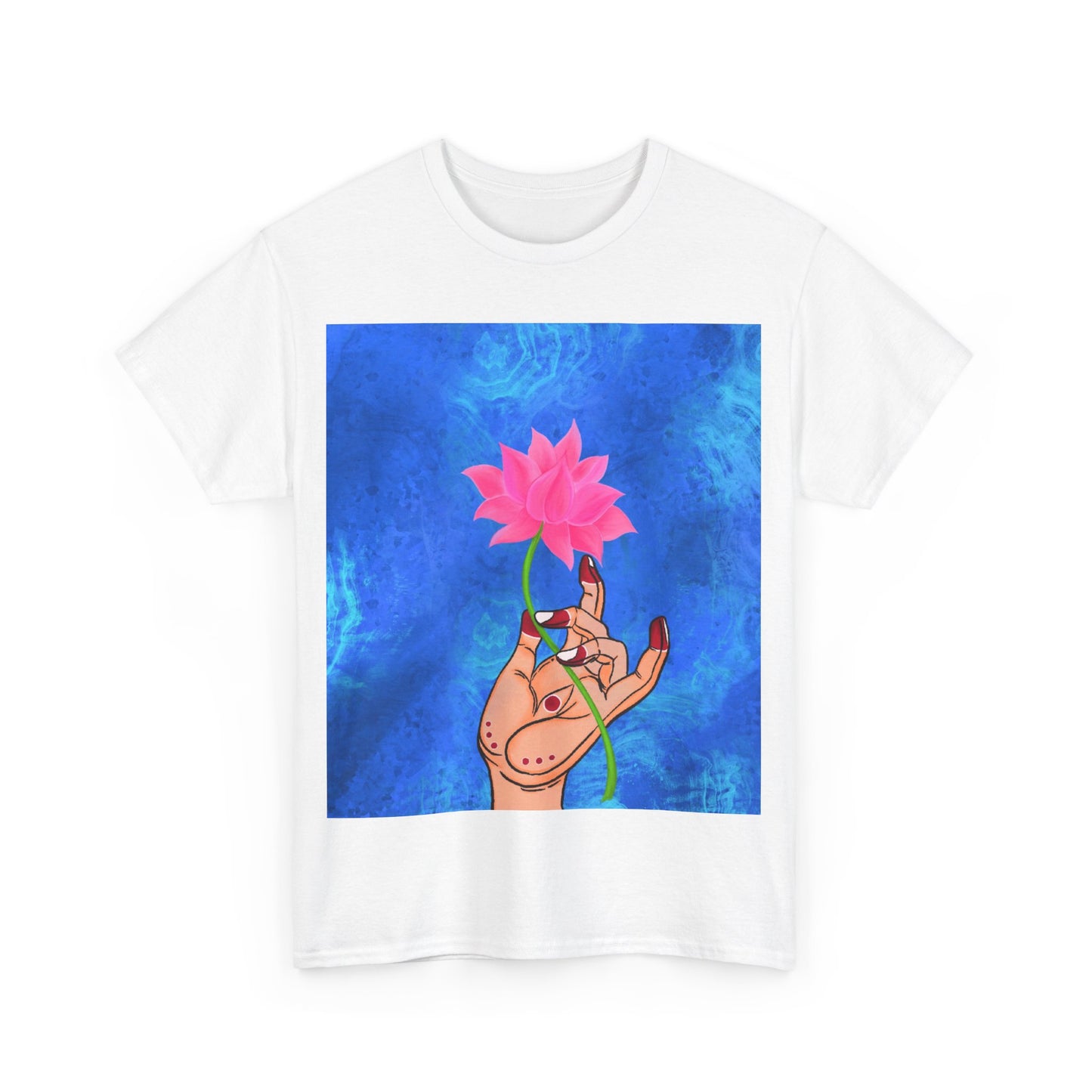 Lotus HandDrawn Unisex Heavy Cotton Tee