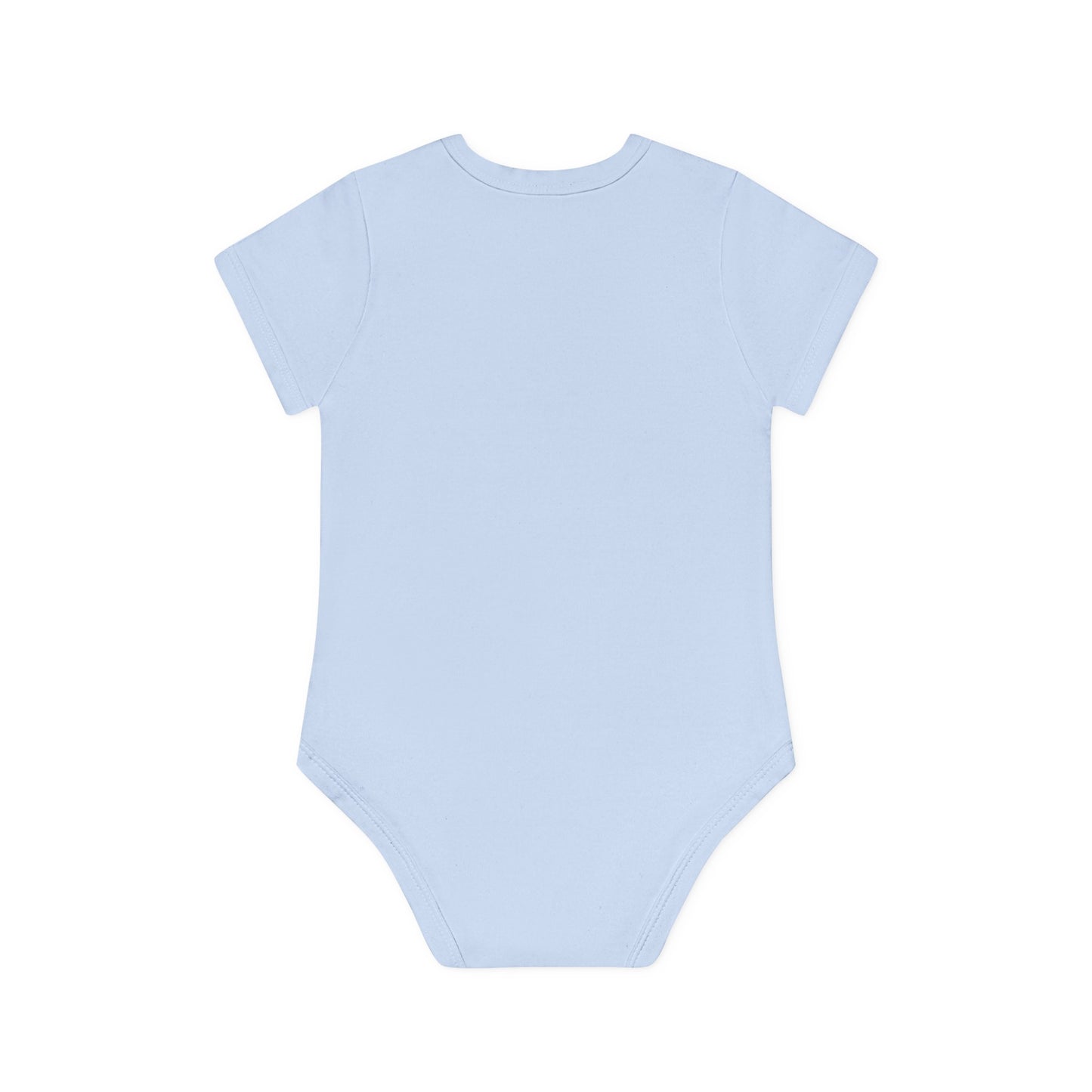 Baby Organic Short Sleeve Bodysuit Tennis Sky