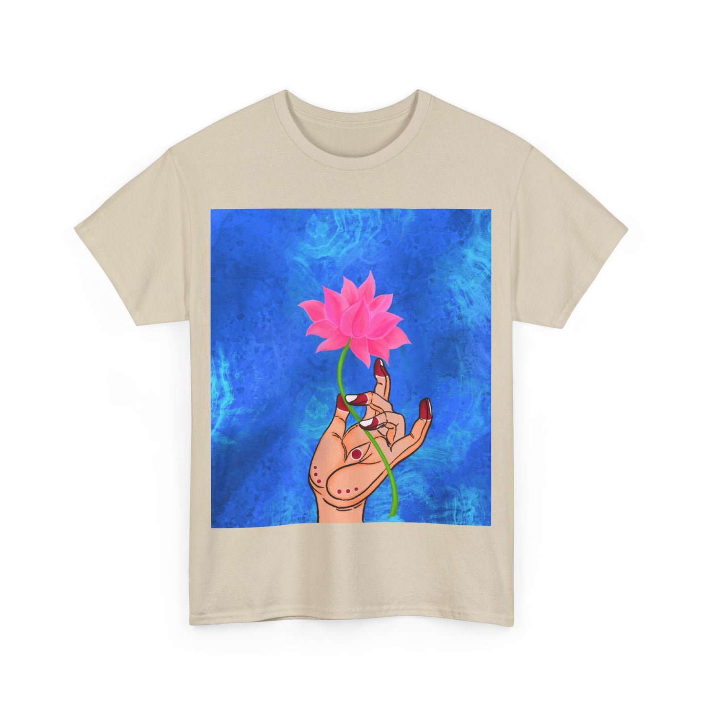 Lotus HandDrawn Unisex Heavy Cotton Tee