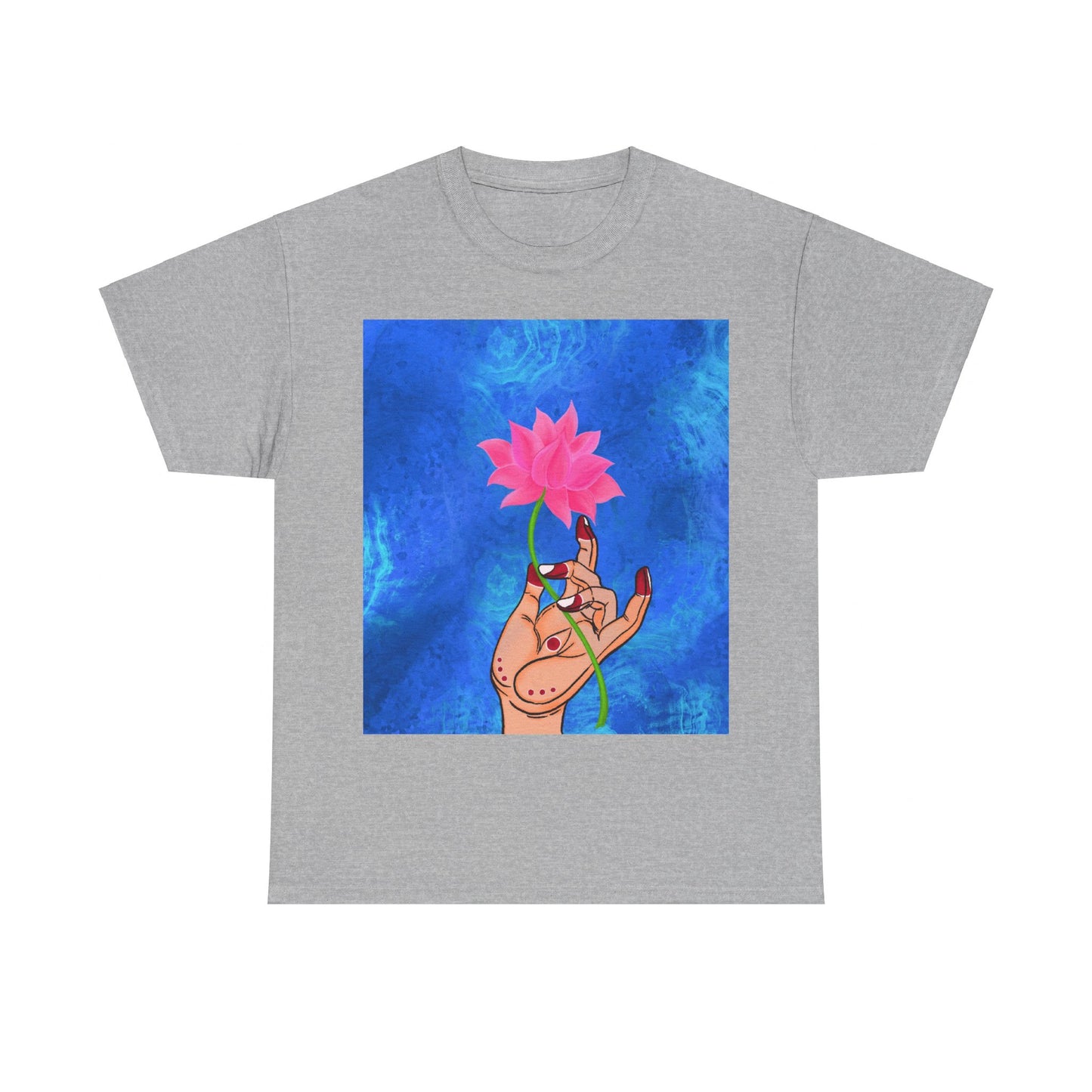 Lotus HandDrawn Unisex Heavy Cotton Tee