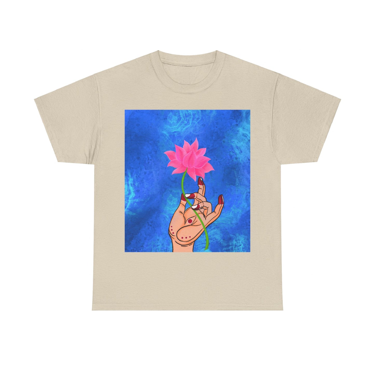 Lotus HandDrawn Unisex Heavy Cotton Tee