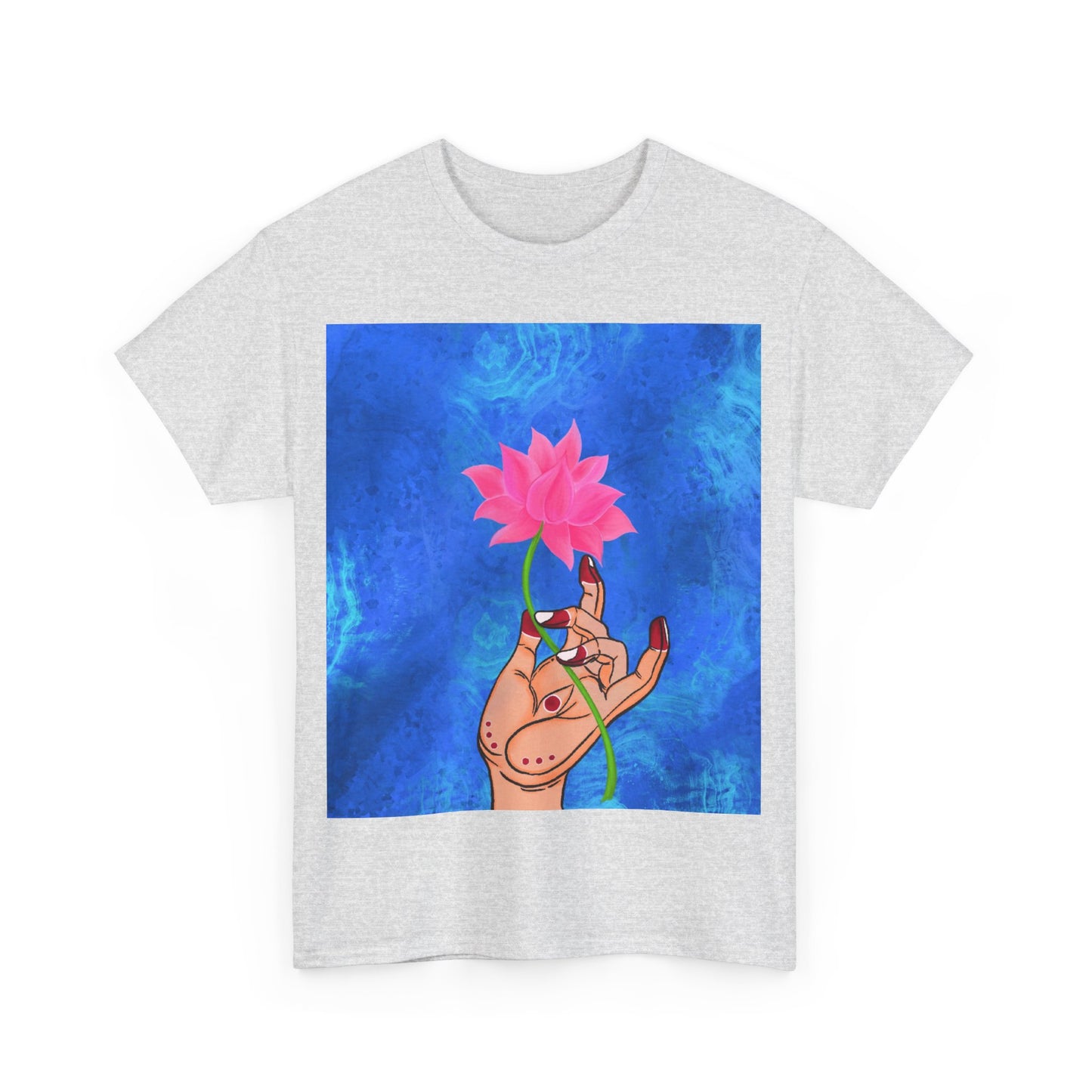 Lotus HandDrawn Unisex Heavy Cotton Tee