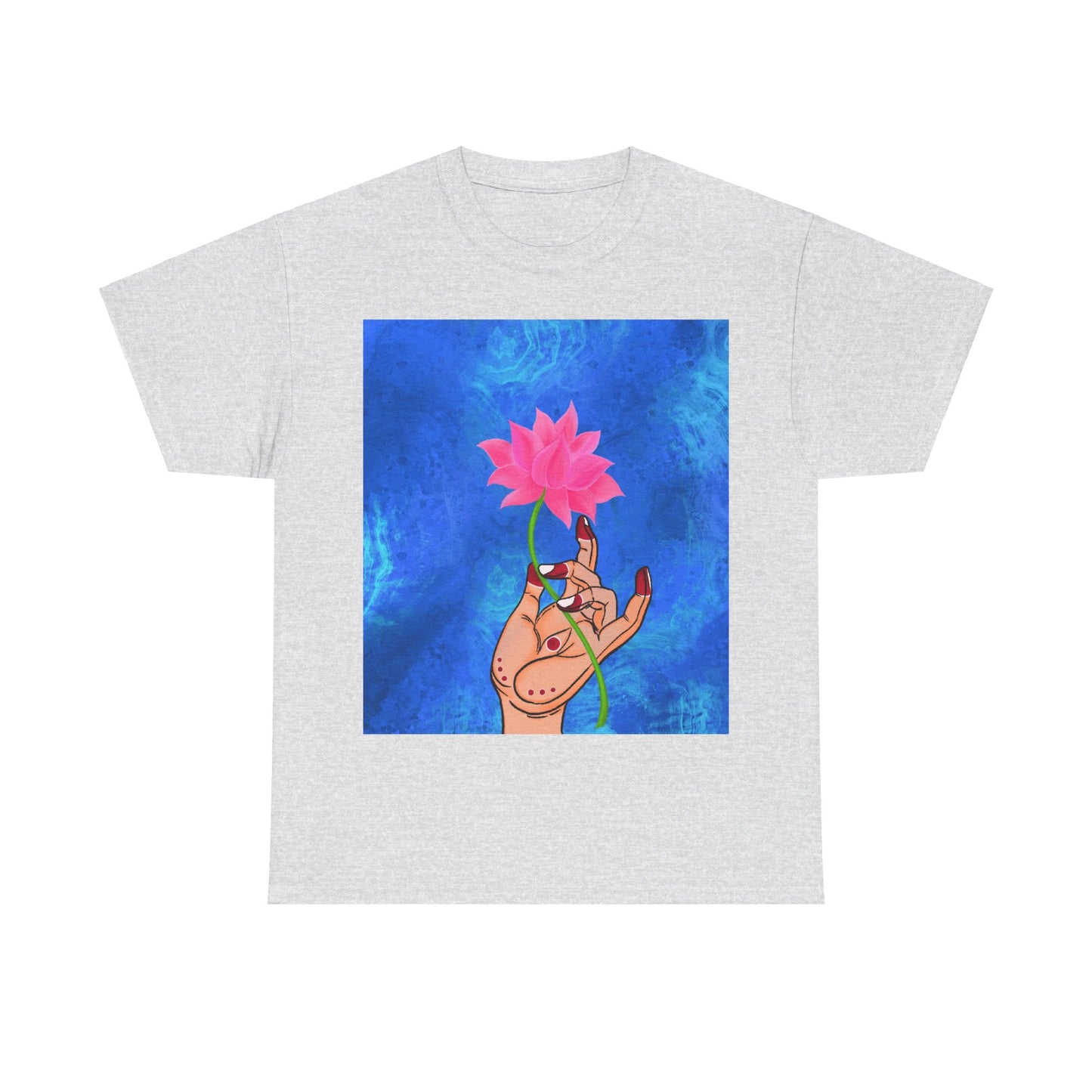 Lotus HandDrawn Unisex Heavy Cotton Tee